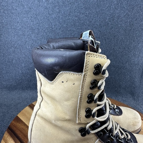 Vtg WOLVERINE 3726 Tan Leather Nobuck Lace Up Mountaineering Hiking Boots 8M USA main image 10